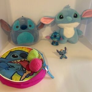 Disney Stitch Plush Toy Collection with Pink and Blue Accents Lot